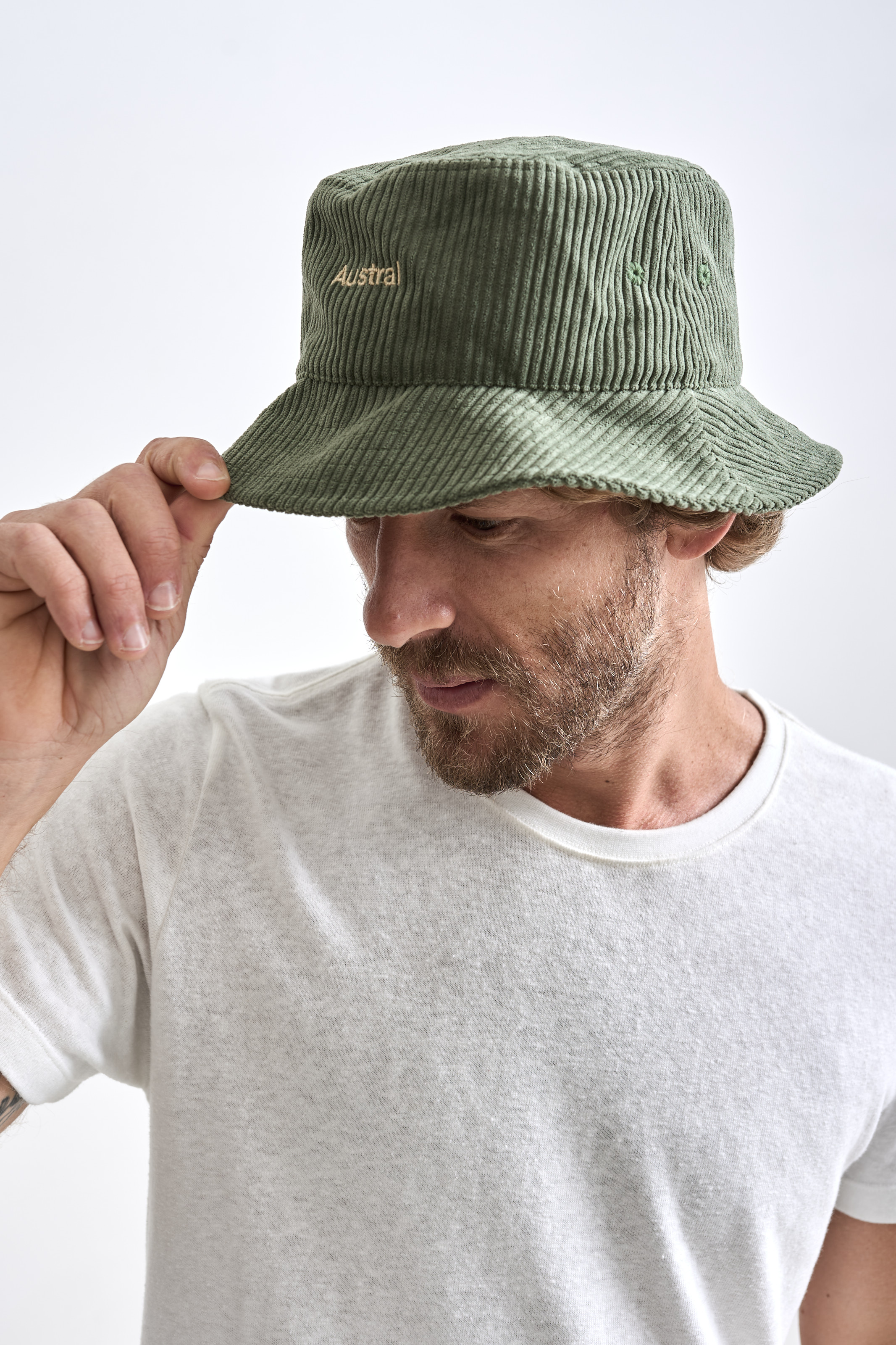 Bucket Hat Veludo Verde | Austral