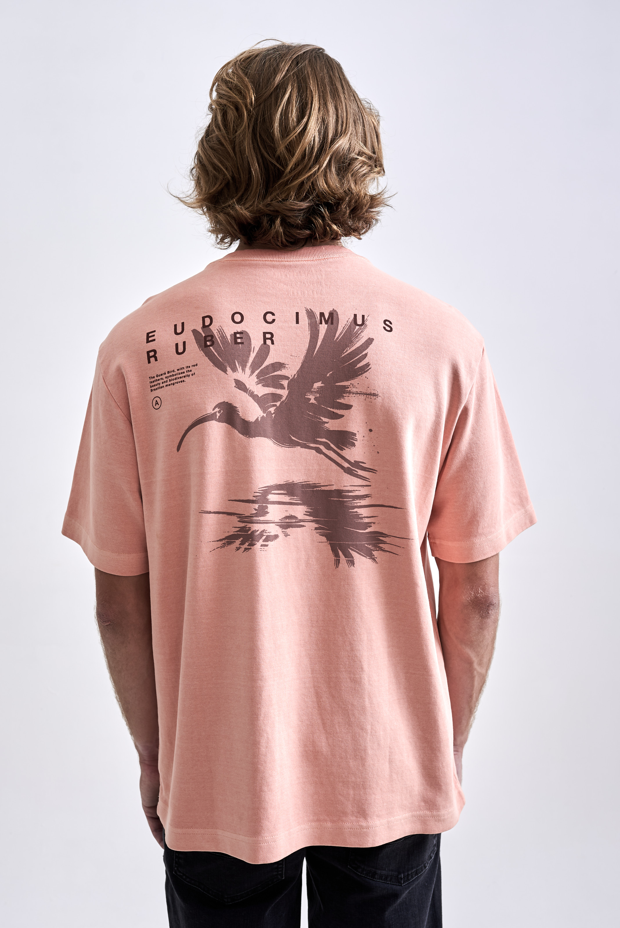 Camiseta Oversized Ruber Stone Coral