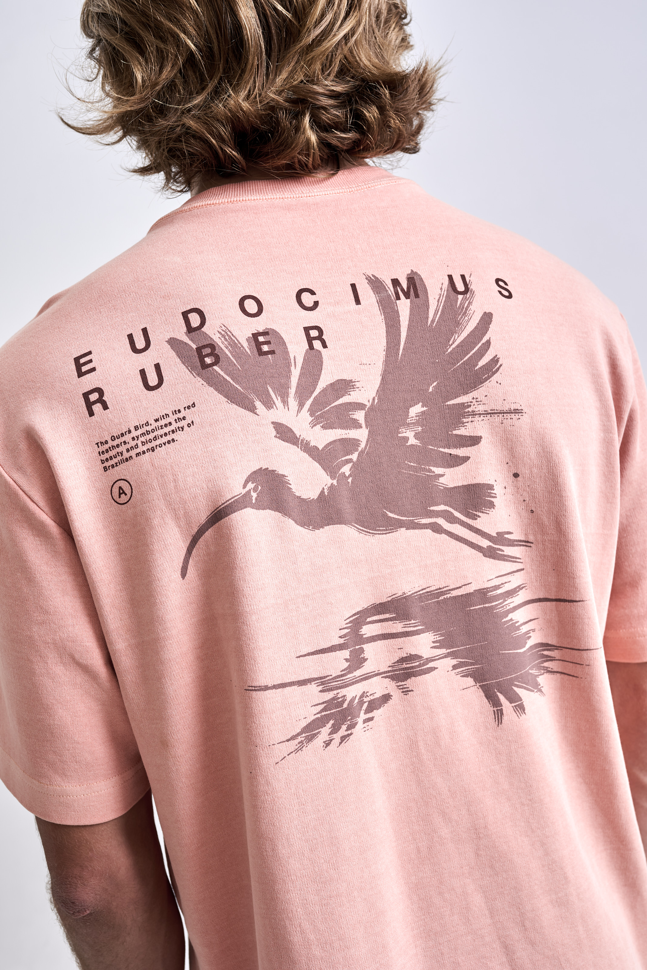 Camiseta Oversized Ruber Stone Coral