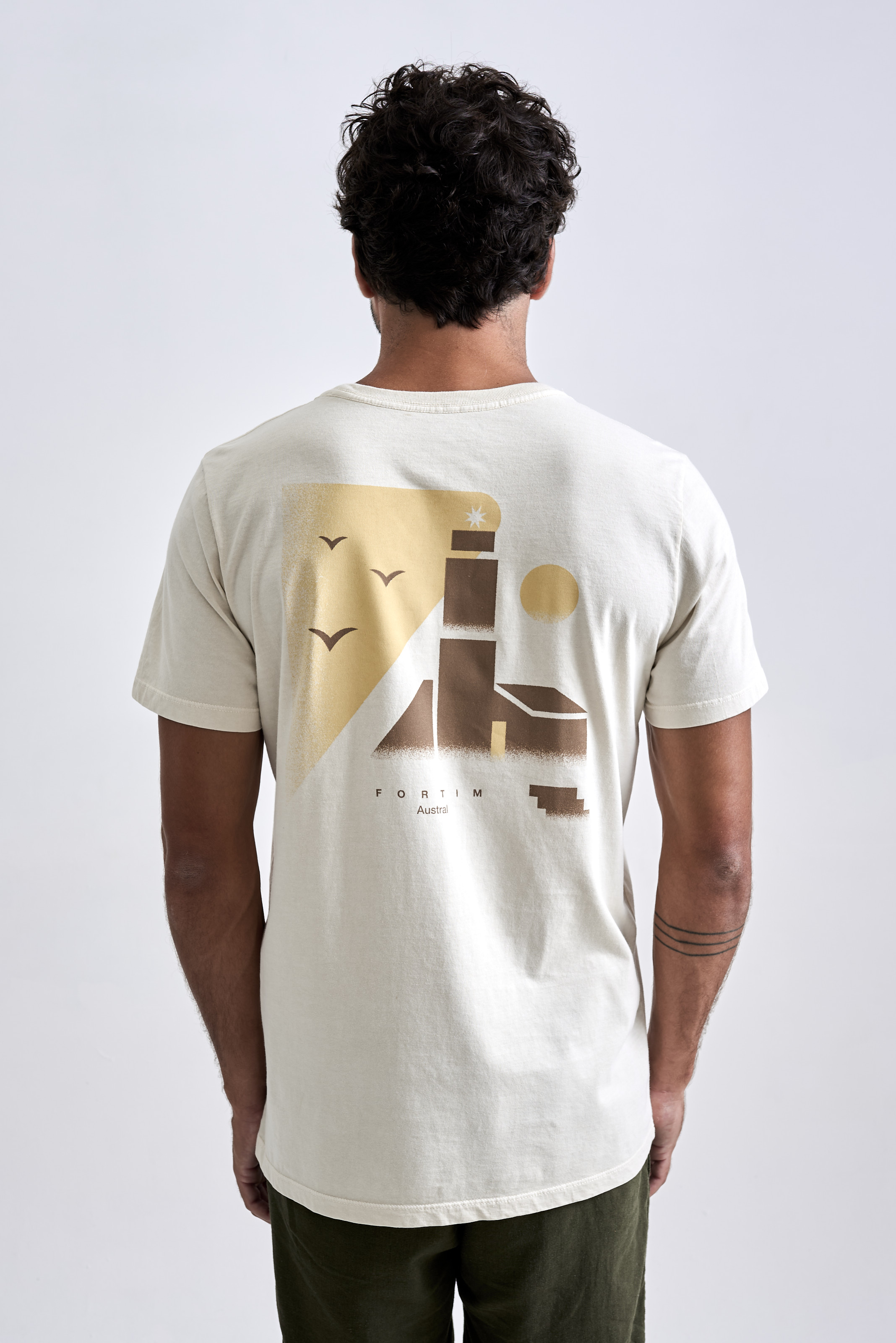 Camiseta Fortim Stone Creme