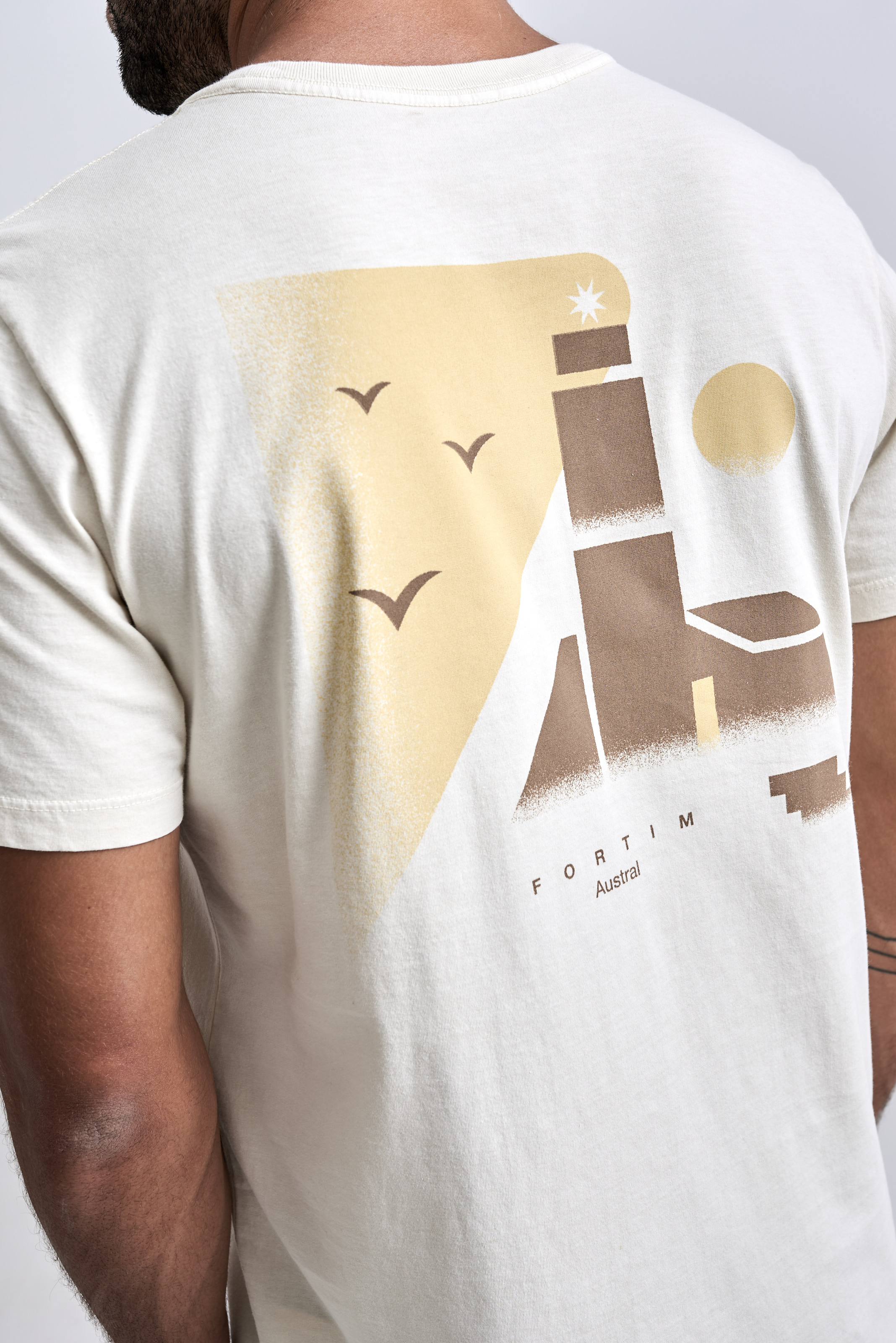 Camiseta Fortim Stone Creme