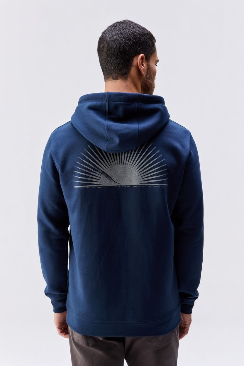 Moletom Capuz Porco Espinho Azul Escuro